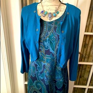 💎💕Beautiful aqua blue green dress by Studio I💕